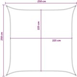  Senčna platna Antracitna in bela 2,5 x 2,5 m HDPE, (5000241340) | Shoptok.si