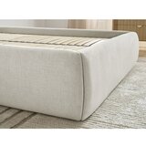 Bobochic Paris Bež oblazinjena zakonska postelja s prostorom za shranjevanje/brez vzglavja z letvenim dnom 180x200 cm Inera – | Shoptok.si
