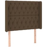  The Living Store Vzglavje z ušesi temno rjavo 93x16x118/128 cm blago - Vzglavje, (21452177) | Shoptok.si