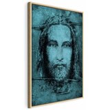  Slika - Shroud of Turin in Turqoise (1 Part) Vertical 60x90 U prirodnom drvenom okviru | shoptok.hr