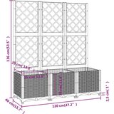  Sadilica s rešetkom tamnosiva 120 x 40 x 136 cm pp | shoptok.hr