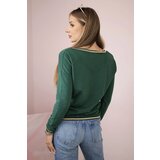 Kesi Women's sweatshirt with a sequin inscription green | Shoptok.si