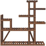 vidaXL Stojalo za rastline 110x25x111 cm trden les jelke | Shoptok.si