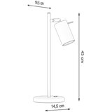 Stolna Sollux SL.1091 - Stona lampa RING 1xGU10/10W/230V crna | Eponuda.com
