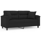  Dvosjed s jastucima crni 140 cm od mikrovlakana | Eponuda.com