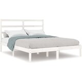 The Living Store Posteljni okvir bel iz trdne borovine 140x200 cm - Posteljni Okvir, (21525384) | Shoptok.si