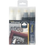 SECURIT kredasti flomastri WATERPROOF LARGE, zaboj 4, sort, (21656129) | Shoptok.si