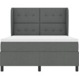 Box Spring Postelja z Matratiko - Temno Siva, 160x200 cm Tkanina, (22051036) | Shoptok.si