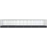  Kavez za ptice s produžetkom srebrni 1246x414x212 cm čelični | shoptok.hr