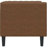 vidaXL Fotelj chesterfield rjavo umetno semiš usnje | Shoptok.si