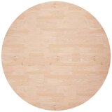 vidaXL okrogla mizna plošča Ø70x2,5 cm neobdelana trdna hrastovina | Shoptok.si