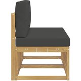  2 Komad Srednja sofa za van Čvrsto drvo akacije Bijela | shoptok.hr