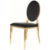  Stolica KING - baršun + čelik - crna | shoptok.hr