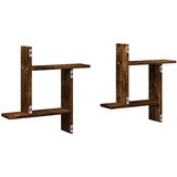  Zidne police 2 kom boja hrasta 50x12x50 cm konstruirano drvo | shoptok.hr