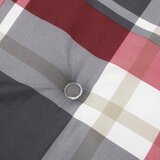  Jastuk za vrtnu klupu crveni karirani 120x50x3cm tkanina Oxford | shoptok.hr