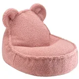 Ružičasta vreća za bebe od bouclé tkanine Bear –