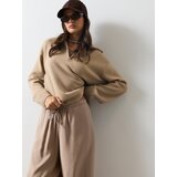 Sinsay Wide leg hlače s viskozom i vezanjem u struku i na nogavicama | shoptok.hr