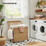 Songmics Košara za perilo Bamboo 66 x 33 x 60 cm NARAVNA, LCB363N01 | Shoptok.si