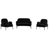 Atelier Del Sofa Set namještaja za dnevni boravak, 3 dijela Aster, crna Cijene