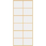 vidaXL Drsna vrata zlata 90x205 cm prozorno ESG steklo in aluminij | Shoptok.si