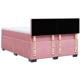  Krevet s oprugama i madracem ružičasti 140x190 cm baršunasti | shoptok.hr