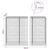  Gabion s žicom debljine 3 5 mm i mrežom 10x10 cm 900x100x200 cm - 100 cm 200 cm 900 cm | shoptok.hr