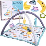  Edukativna podloga za igru za bebe s lukovima, jastukom i igračkama, 82 x 82 cm | shoptok.hr