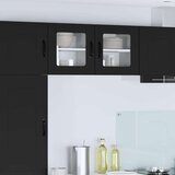 vidaXL zidni kuhinjski ormarić s policom 2 pcs crna 40 x 31 x 40 cm | shoptok.hr