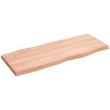 vidaXL Mizna plošča svetlo rjava 100x40x4 cm obdelana trdna hrastovina Cene