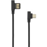 S Box KABEL USB A Muški -> TYPE-C Muški 90°, 1.5 m Crni, (08-usb-c-90-b) Cijene