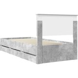  Krevetna konstrukcija s ladicama Betonski sivi 90 x 190 cm | shoptok.hr