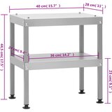  Stol za pećnicu s pušnicom 40 x 28 x 44,5 cm pocinčani čelik | shoptok.hr
