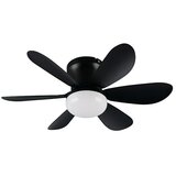 Trio Leuchten Stropni ventilator Lund (Črna, 53 cm, 12 W, Topla bela) Cene