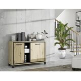 Livetastic Komoda Trondheim, Barva Hrasta, Črna | Shoptok.si
