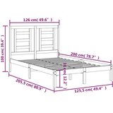  Okvir kreveta bez madraca 120 x 200 cm od masivne borovine | shoptok.hr