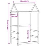 vidaXL Streha za otroško posteljo bela 98x70x176,5 cm trdna borovina | Shoptok.si