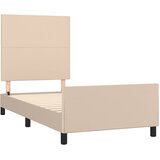  Okvir za krevet s uzglavljem cappuccino 80x200 cm umjetna koža Slike