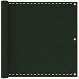 Balkonski zastor tamnozeleni 90 x 400 cm HDPE | shoptok.hr