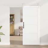 vidaXL drsna vrata z kompletom hardware Bela 86x198.5 cm Trd les bor | Shoptok.si