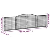  Lučne gabionske košare 10kom 400x30x100/120cm pocinčano željezo | shoptok.hr