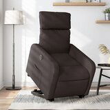 Maison Chic Električni naslanjač - Relax naslanjač s funkcijo vstajanja temno rjavo blago, (22062130) | Shoptok.si
