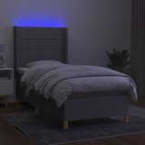  box spring s madracem LED svjetlosivi 100x200 cm tkanina | shoptok.hr