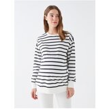 LC Waikiki Crew Neck Striped Long Sleeve Maternity Sweatshirt | shoptok.hr