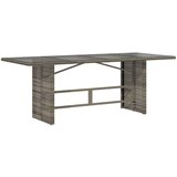 vidaXL Vrtna garnitura - 7-dijelni vrtni blagovaonski set sivi od poliratana - Bez naslona za noge 7 | shoptok.hr