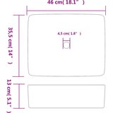Nadgradni umivaonik bijeli pravokutni 46x35,5x13 cm keramički | shoptok.hr