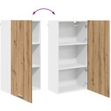 vidaXL Viseča omarica Riga Sonoma hrast in bela 50 x 31 x 100 cm | Shoptok.si