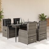 vidaXL 5-dijelni vrtni blagovaonski set sivi od poliratana | shoptok.hr