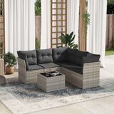 vidaXL 6-dijelni set vrtnih sofa od poliratana s jastucima svjetlosivi | shoptok.hr