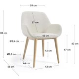 Kave Home Kremno beli jedilni stoli v kompletu 4 ks Konna – | Shoptok.si