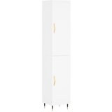 Maison Chic Visoka omara - Komoda - Predalnik bela 34,5x34x180 cm inženirski les, (21722420) Cene